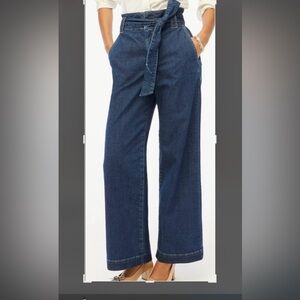 J. Crew Paper Bag Tie Wide Leg Jeans